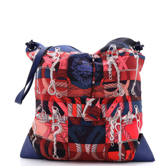 Hermes PM Silky City Bag Printed Silk and Leather - Picture 1 of 8